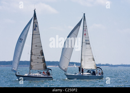 Texoma Sailing Club Icebreaker 3, dritte Segelregatta 2011. Stockfoto