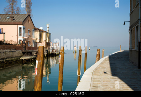 Venedig - Ende des Kanals von Muranoinsel Stockfoto