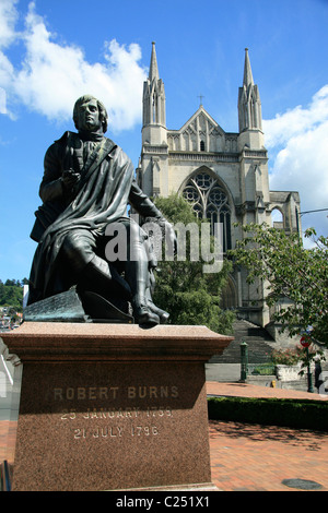 Robert Burns Statue in Dunedin Südinsel - Neuseeland Stockfoto