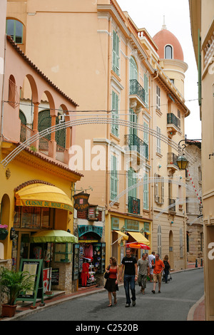 Straßenszene, Monaco Ville, Monaco. Stockfoto