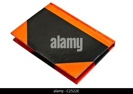 Ein kleines Notizbuch isoliert auf weißem Hintergrund Stockfoto