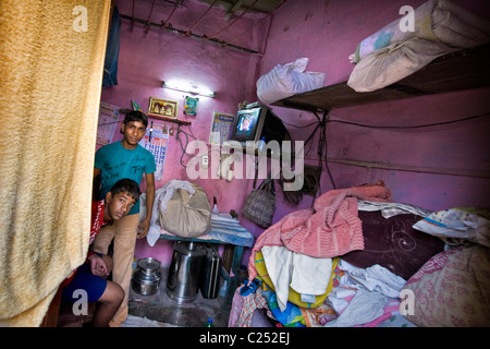Haus in den Slums in der Nähe Colaba, Mumbai, Indien Stockfoto