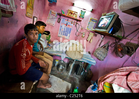 Haus in den Slums in der Nähe Colaba, Mumbai, Indien Stockfoto