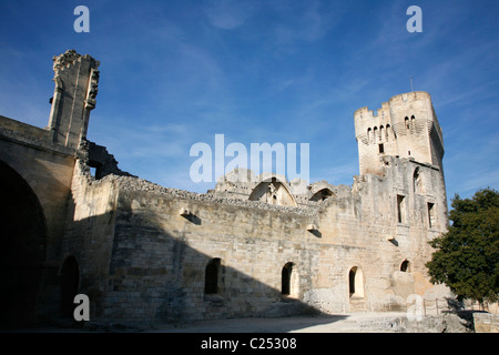 Abbaye de Montmajour, Provence, Frankreich. Stockfoto