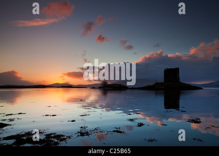 Castle Stalker Loch Laich Loch Linnhe Port Appin Argyll Scotland schottischen Highlands, UK, GB, EU, Europa Stockfoto