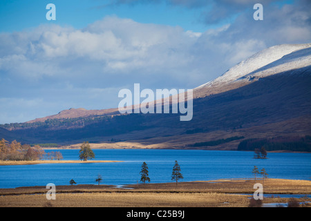 Caledonian Kiefern Landschaft Loch Tulla in der Nähe von Bridge of Orchy Argyll und Bute Schottland Großbritannien GB EU Europa Stockfoto