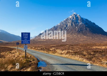 Buachaille Etive Mor Glen Etive und Glen Coe Junction Rannoch moor oben schottischen Highlands Schottland Großbritannien GB EU Europa Stockfoto