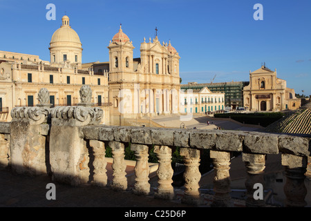 Kathedrale San Nicolo in Piazza del Municipio, Noto, Sizilien, Italien Stockfoto