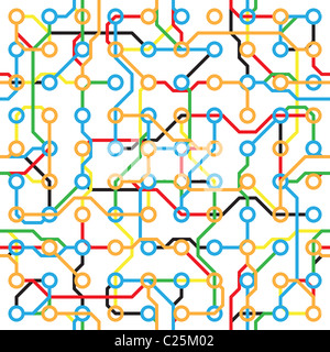 Abstrakte Musterdesign - elektronische Farbkomponenten auf weiß Stockfoto
