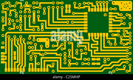 Technologische elektronische grünen Hintergrund für die Karte Stockfoto