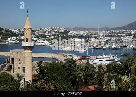 Blick vom Kastell St. Peter, Bodrum, Türkei der Hafenbereich Stockfoto