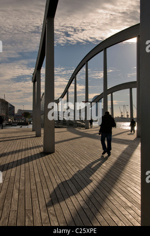 Rambla de Mar, Port Vell, Barcelona, Katalonien, Spanien Stockfoto