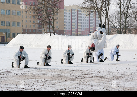 Demo-Übungen eine mobile Spezialanwendungen Luftwaffen. Stockfoto