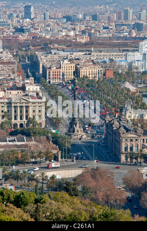Kolumbus-Denkmal, Barcelona, Katalonien, Spanien Stockfoto