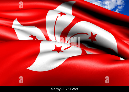 Flagge von Hong Kong Stockfoto