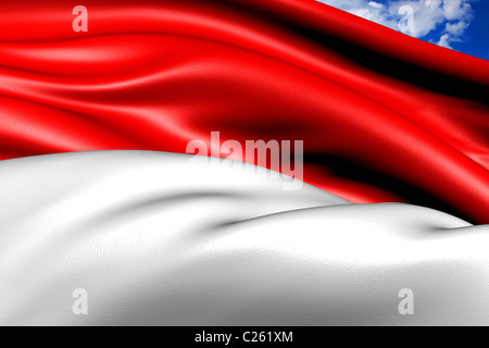 Flagge von Indonesien Stockfoto