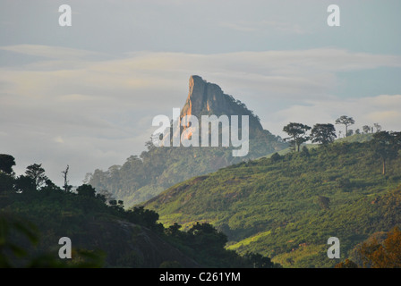 Der "Dent de Mann" Gipfel in der Elfenbeinküste, Westafrika Stockfoto