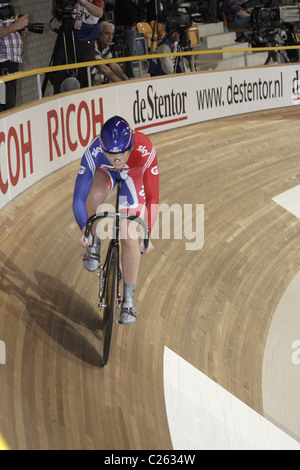 Jess VARNISH Jessica gb Qualifikation Damen Einzelsprint UCI Cycling World Championships Apeldoorn 25. März 2011 Stockfoto