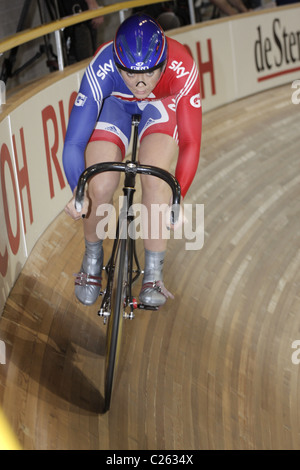 Jess VARNISH Jessica gb Qualifikation Damen Einzelsprint UCI Cycling World Championships Apeldoorn 25. März 2011 Stockfoto