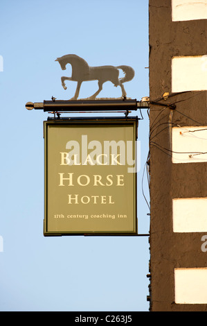 Black Horse Hotel anmelden Grassington, North Yorkshire Stockfoto