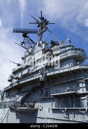 USS Hornet, Flugzeugträger der US Navy Essex-Klasse - Alameda, Kalifornien USA Stockfoto