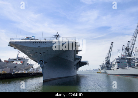 USS Hornet, Flugzeugträger der US Navy Essex-Klasse - Alameda, Kalifornien USA Stockfoto