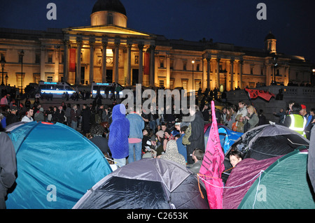 Anarchisten camp Zelte Trafalgar Square Protest Bolschewismus Stockfoto