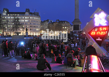 Anarchisten camp Zelte Trafalgar Square Protest Bolschewismus Stockfoto