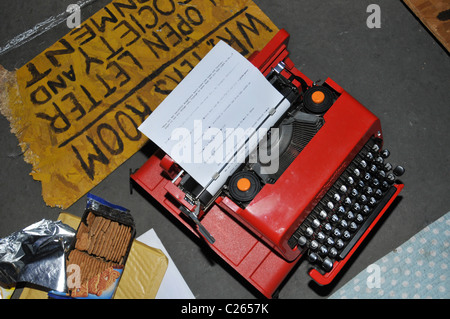 Anarchisten camp Zelte Trafalgar Square Protest Bolschewismus Stockfoto