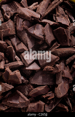 Schokolade Brocken und Stücke Stockfoto