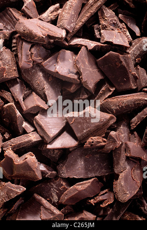 Schokolade Brocken und Stücke Stockfoto