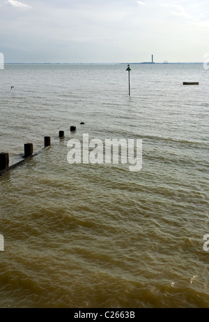 Flut in Southend on Sea.  Foto von Gordon Scammell Stockfoto