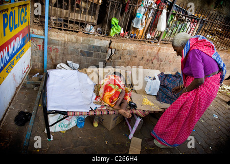 Soziale Unruhen, Mumbai, Indien Stockfoto