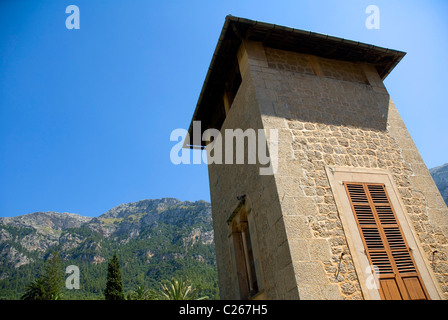 Das Dorf mit der Real Cartuja (Chartherhouse) de Jesus de Nazaret. Valldemossa. Mallorca. Balearischen Inseln. Spanien. Stockfoto