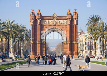 Barcelona, Spanien. Arc de Triomf. Stockfoto