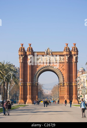 Barcelona, Spanien. Arc de Triomf. Stockfoto