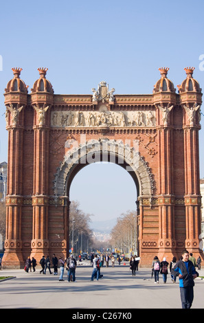 Barcelona, Spanien. Arc de Triomf. Stockfoto