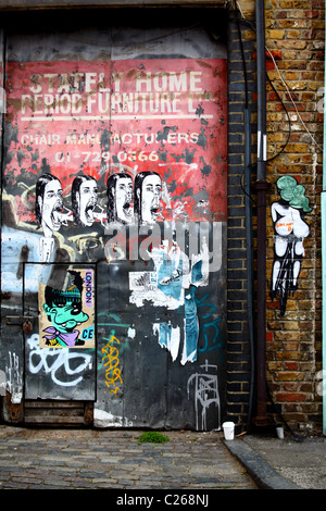 urbane Kunst in London England bricklane Stockfoto
