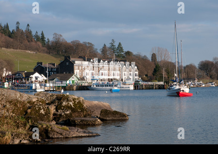 Die friedliche Szene von Waterhead Nordende des Lake Windermere im englischen Lake District in der Nähe von Ambleside Stockfoto