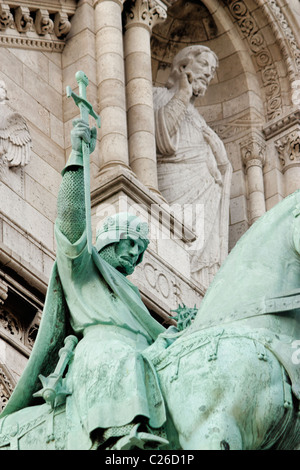 Ein Detail von der Sacre-Coeur, Montmartre, Paris. Stockfoto