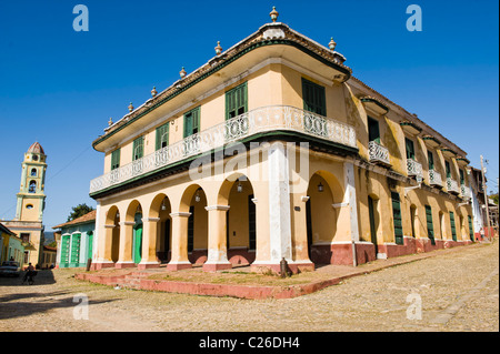 Museo Romantico und Turm des Convento de San Francisco de Asis, Trinidad, Provinz Sancti Spiritus, Kuba Stockfoto