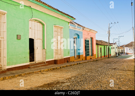 Bunte kolonialen Häuser, Trinidad, Provinz Sancti Spiritus, Kuba Stockfoto