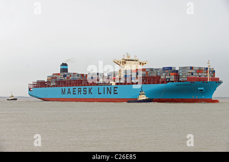 Containerschiff MAERSK Edmonton Stockfoto