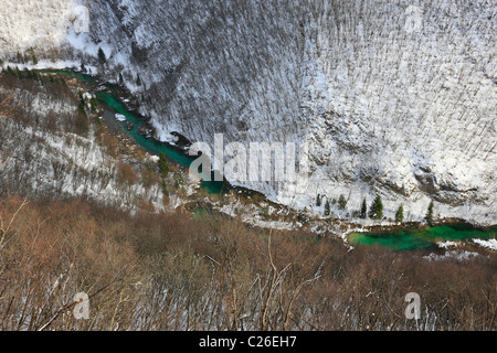 National Park Plitvicer Seen im Winter, Kroatien, Europa Stockfoto