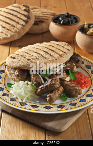 Cevapcici. Beliebte Speisen Balkan Stockfoto