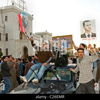 Syrien Pro Demonstration 2011 Präsident Baschar Al Assad Hama Stockfoto