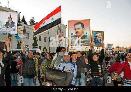 Syrien Pro Demonstration 2011 Präsident Baschar Al Assad Hama Stockfoto