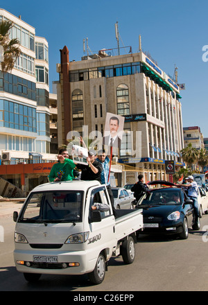 Syrien Pro Demonstration 2011 Präsident Baschar Al Assad Baniyas Stockfoto