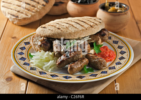 Cevapcici. Beliebte Speisen Balkan Stockfoto