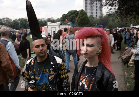 Punks in Hackney Festival für Obdachlose eine alternative outdoor-Festival Stockfoto